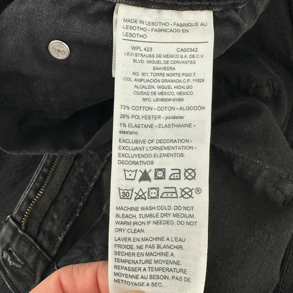 Denizen from Levis 216 Slim Jeans Mens 34x32 Black Faded Denim Stretch Outdoor